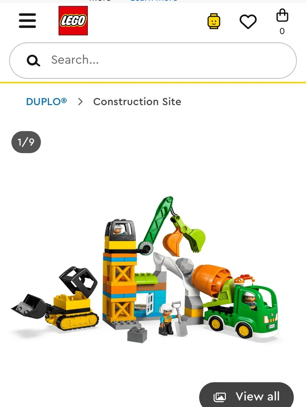 Lego Duplo Construction Site 10990 Truck Crane Cement Mixer Bulldozer